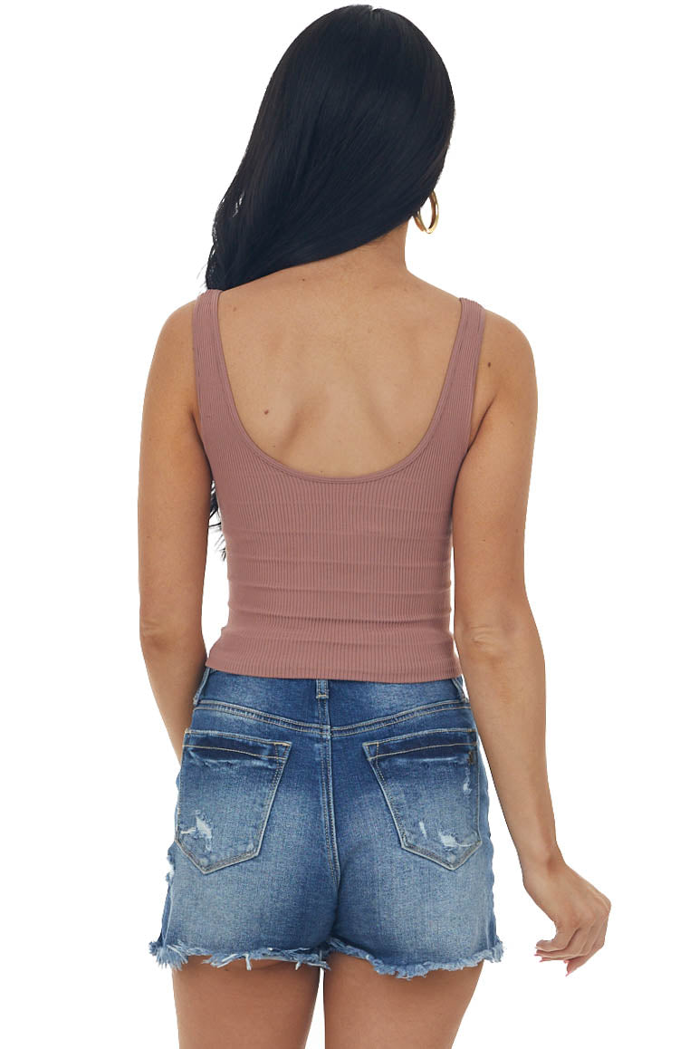 Sienna Seamless Ribbed Knit Cropped Tank Top