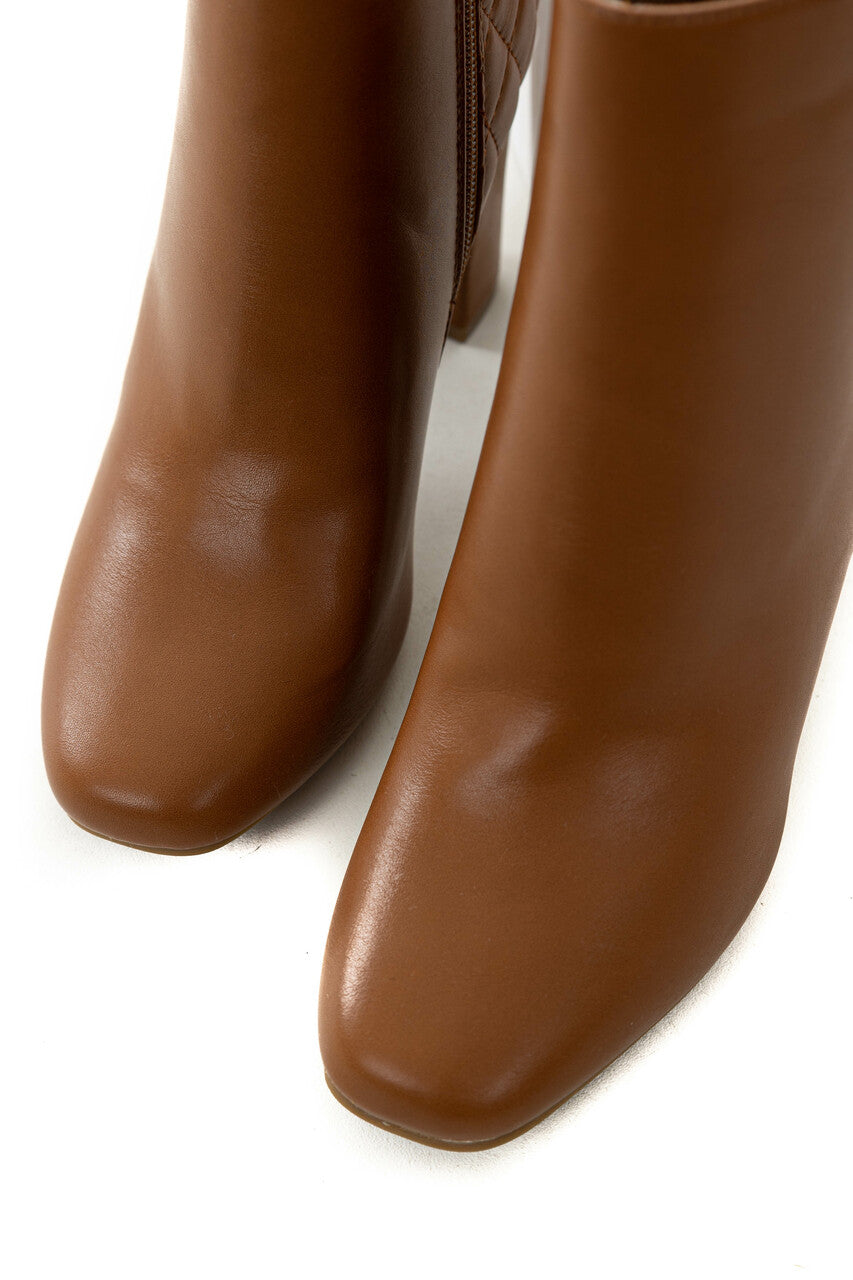 Spice Quilted Back Detail High Heel Booties 