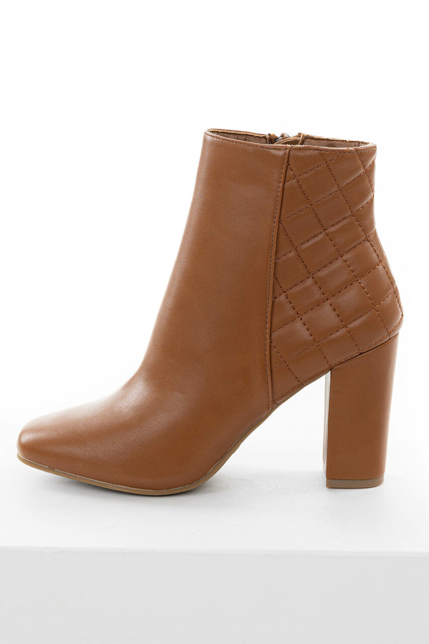 Spice Quilted Back Detail High Heel Booties 