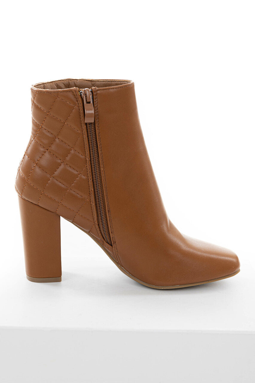Spice Quilted Back Detail High Heel Booties 
