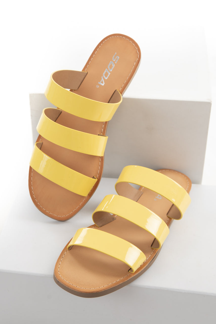 Sunshine Triple Strap Square Toe Sandals