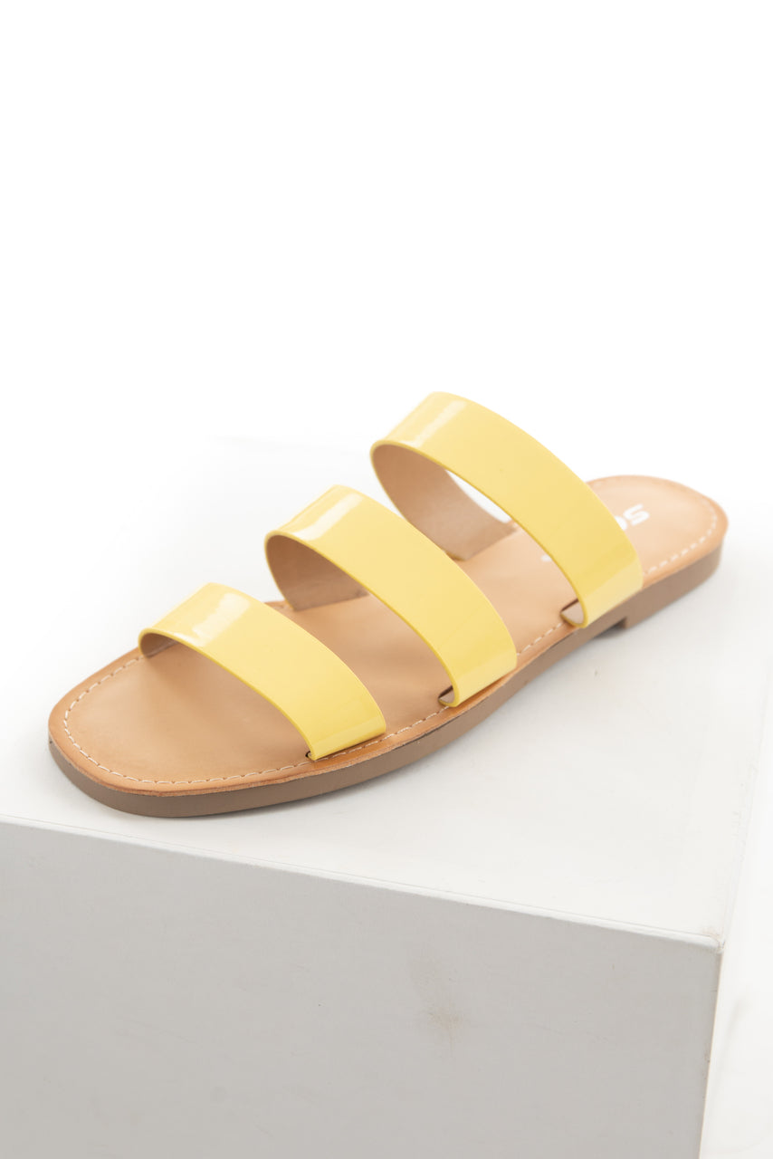 Sunshine Triple Strap Square Toe Sandals