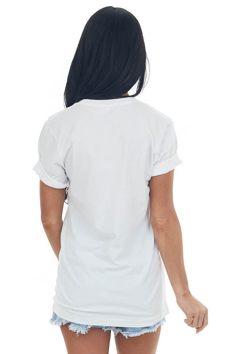 White and Red 'Tacos" Short Sleeve Graphic Tee