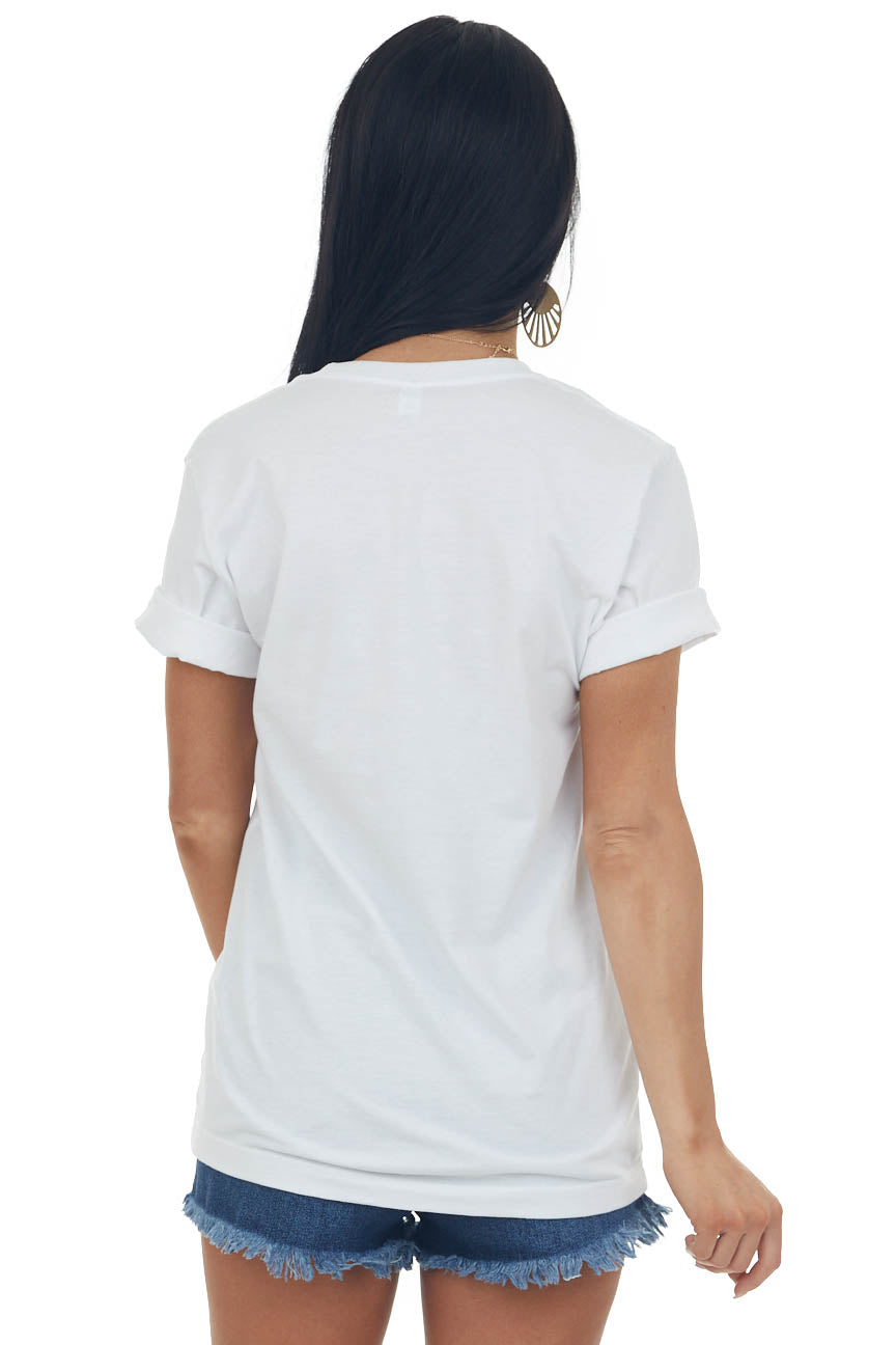 White 'Beer and Tacos' Desert Graphic Tee