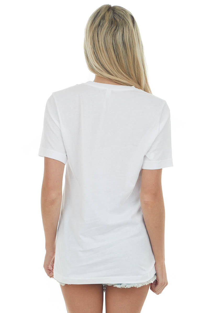 White Retro 'Bride' Short Sleeve Graphic Tee