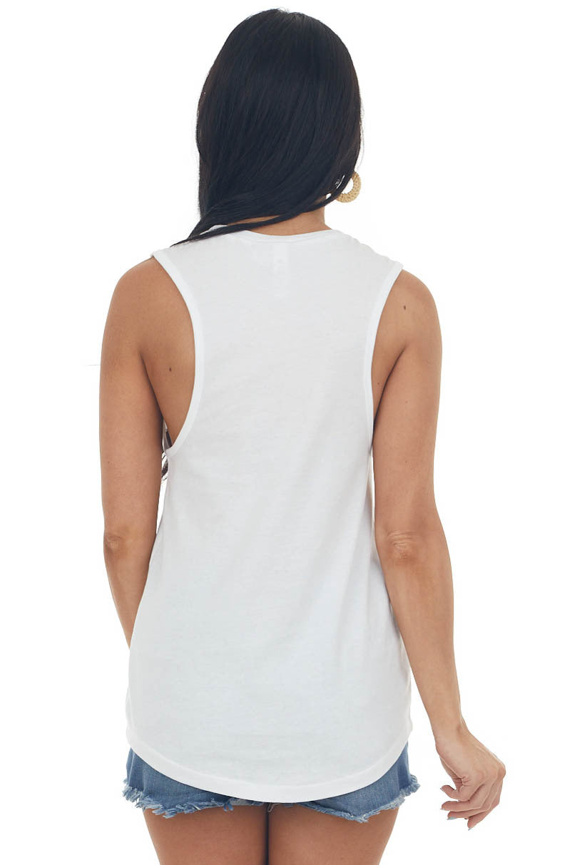 White 'The Ocean Made Me Salty' Tank Top